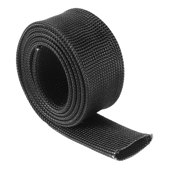 Fiberglass Heat Wire Shield Sleeve 3.2ft 20mm 3/4" Black for Car Wire Protection