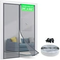 thumbnail image 1 of Fiberglass Magnetic Screen Door - Heavy Duty Mesh with Full Frame Hook and Loop Powerful Magnets That Closure Automatically, Door Screen Mesh Net, 1 of 5