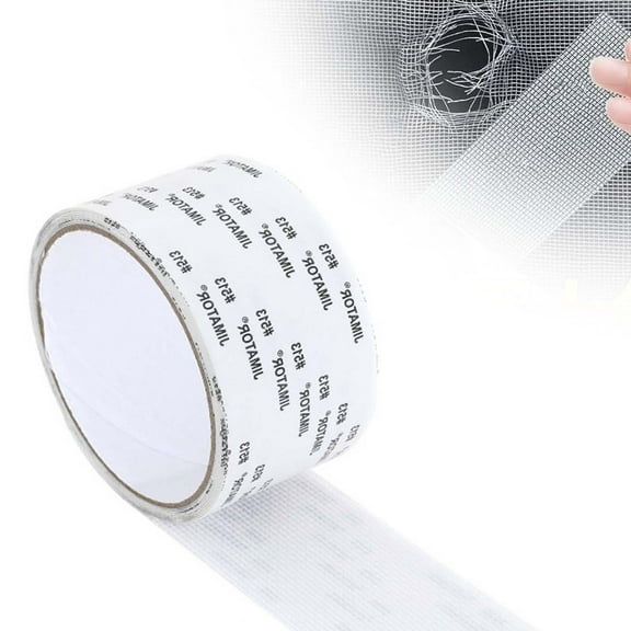Fiberglass Mesh Window Screen Repair Tape 5cm x 200cm - Strong Adhesive Self-Adhesive Patch for Mosquito Net, Door & Tent Screens