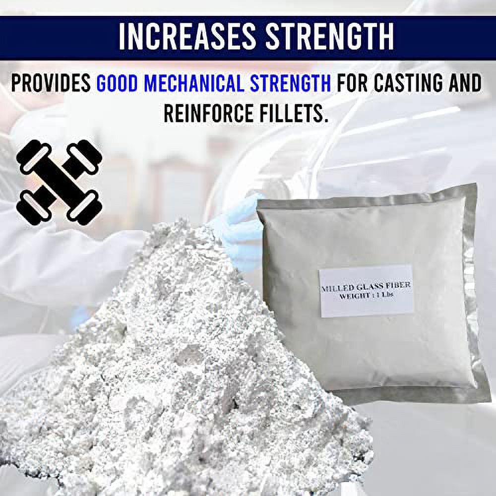 Fiberglass Milled Glass Fibers 2 Lbs. Resin Filler Material