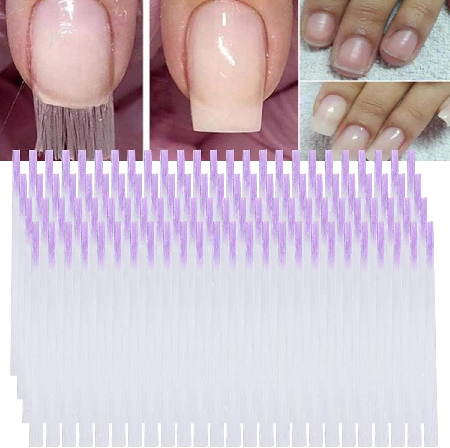 Fiberglass Nail Tip, Fake Nail Tip Stable Fiber Soft for Nail Salons