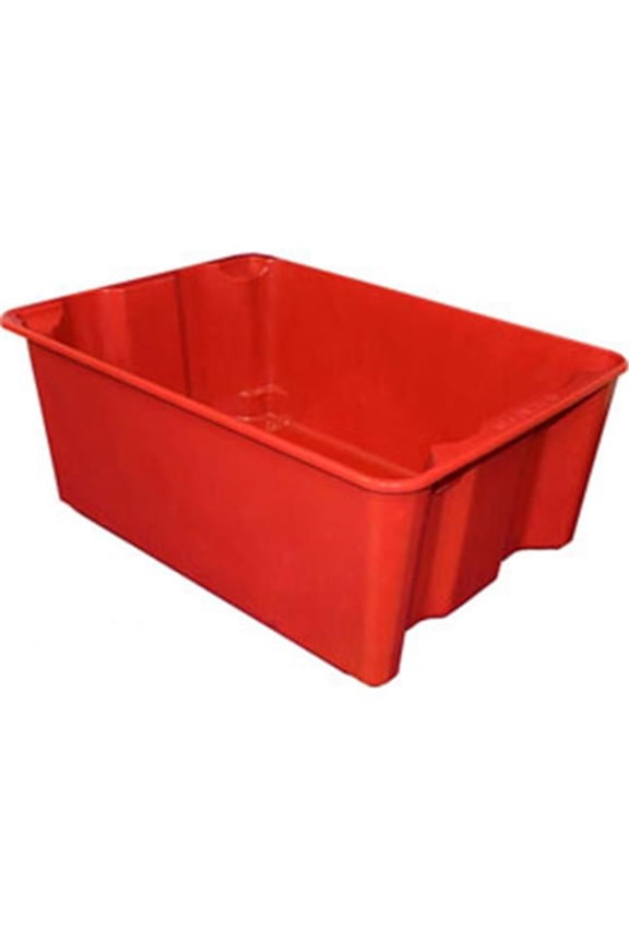 Fiberglass Nest & Stack Tote - 25.25 x 18 x 10 in., Red - Pack of 5