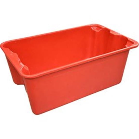 Fiberglass Nest & Stack Tote - Red - 20.5 x 12.88 x 8 in. - Pack of 10 - Heat Resistant