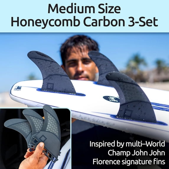 Fiberglass Performance Surf Fins – Fits Futures Single Tab - Ride as Twin, Thruster, or Quad – , Lightweight & Versatile