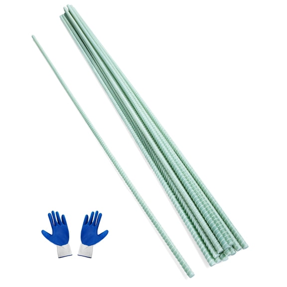 Fiberglass Plant Stakes 6ft 12 Pack Rust-Free Lightweight High Strength