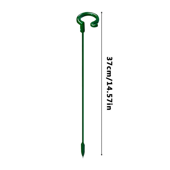 ​Fiberglass Plant Support Stake (1pc) - Adjustable Ring & Stem Slot for Roses, Tomatoes & Tall Flowers, Indoor/Outdoor Use​​ Green