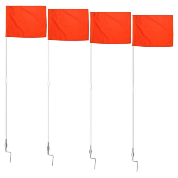 Fiberglass Portable Soccer Corner Flags with Spring Base - Set of 4
