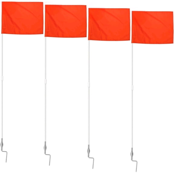 Fiberglass Portable Soccer Corner Flags with Spring Base - Set of 4