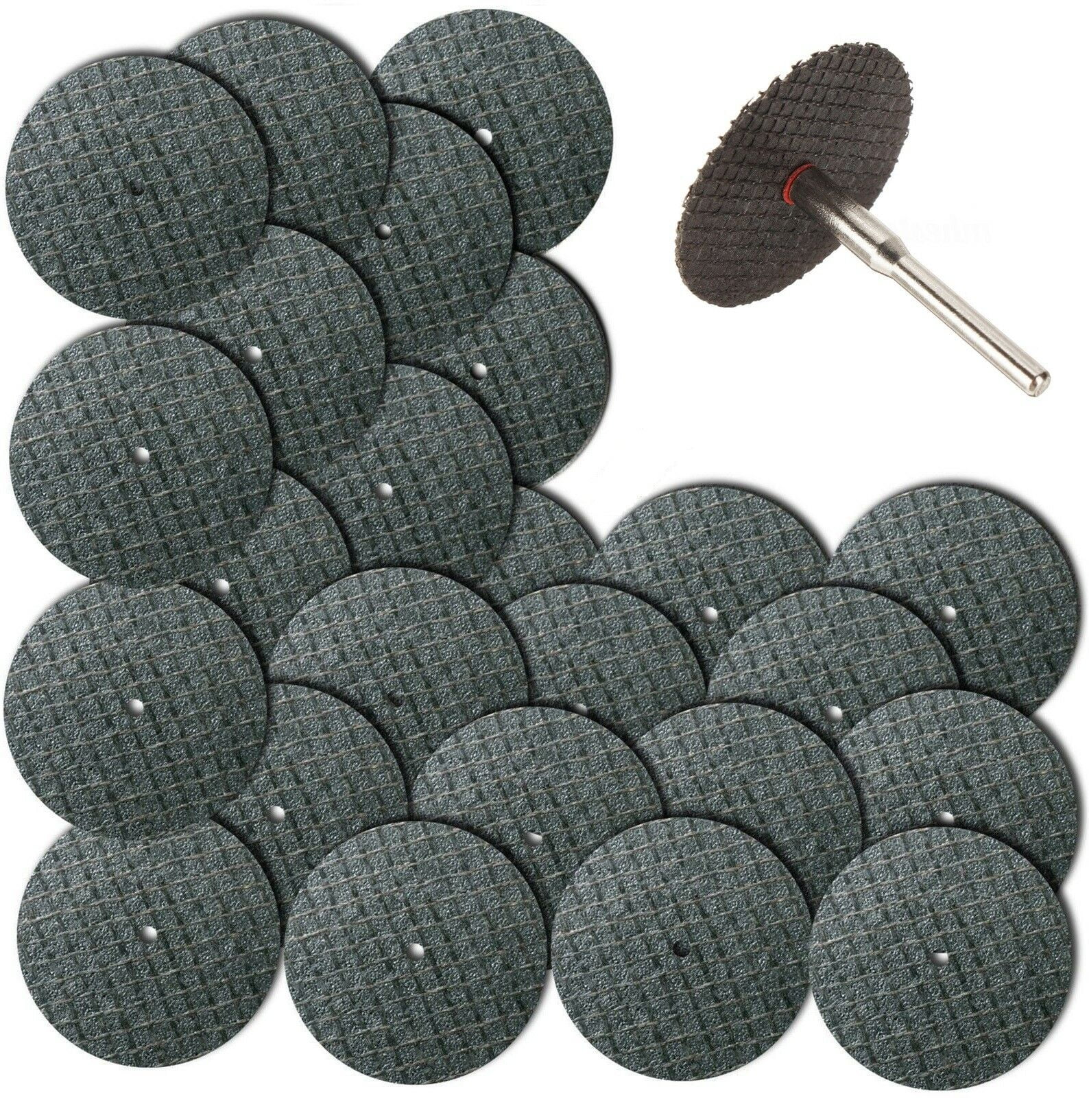 Fiberglass Reinforced Cut Off Wheel Disc w/ 2 Mandrel 1/8" Fit Rotary Tool 100pc