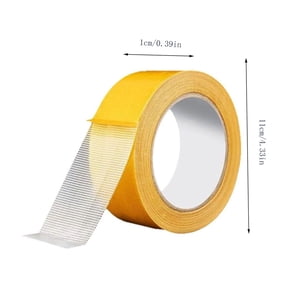 Fiberglass Reinforced Double Sided Mesh Tape Heavy Duty Cloth Mounting Adhesive for Carpet Rug Floor, Waterproof Strong Grip for Home and Office