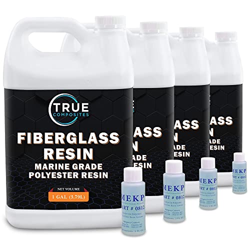 Fiberglass Resin Polyester Resin Marine Grade Resin 4 Gallon Kit with