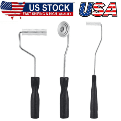 Fiberglass Roller Tools Kit, 3pcs Fiberglass Resin Laminating Bubble Roller Set