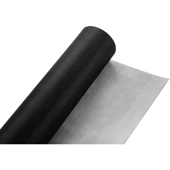 Fiberglass Screen Roll 59" x 100' A Continuous Roll UV Protection Install and Repair Door and Window Screen(59" x 100', Black)