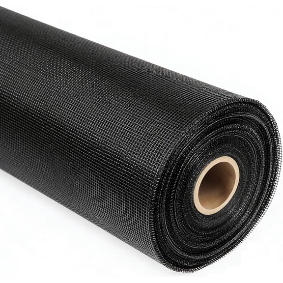 Fiberglass Screen Roll Black 36" x 100' Window Screen Replacement Mesh, UV Protected & Weatherproof, Easy to Install/Cut for Windows, Doors, Porches - Keeps Bugs Out