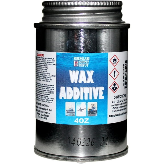 Fiberglass Supply Depot Wax Additive - 4 oz Surfacing Agent for use with Gelcoat and Polyester resins