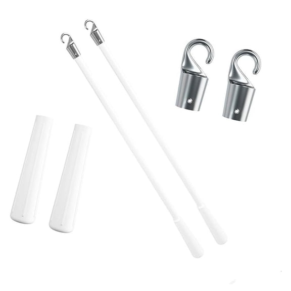 Fiberglass Vertical Blind Control Rod White Tilt Sticks with Hook for Window