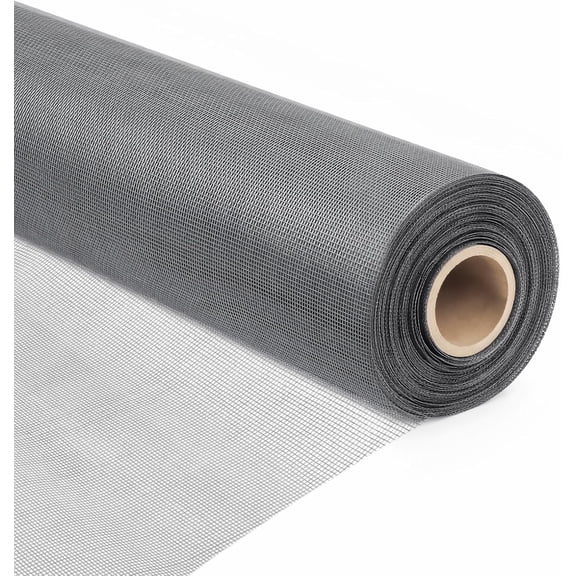 Fiberglass Window Screen Roll 36 x 100 Easy to Use Grey Replacement Window Screens for House Windows or Door