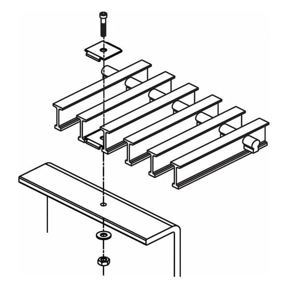 Fibergrate Grating Clip,316 Stainless Steel,PK25 710650/25