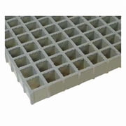 Fiberglass Molded Grating, 60 in Span, Grit-Top Surface, Light Gray 268415.02