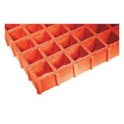 Fiberglass Molded Grating, 72 in Span, Grit-Top Surface, Vi-Corr Resin, Orange 263605.02
