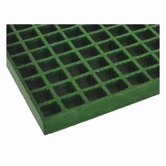 Fiberglass Molded Grating, 72 in Span, Grit-Top Surface, Corvex Resin, Green 264607.02