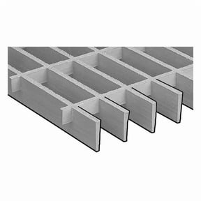 Fiberglass Moltruded Grating, 4 ft Span, Grit-Top, Corvex Resin, Light Gray 282000.041