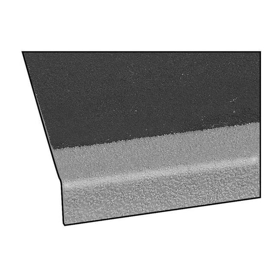 Stair Tread Cover Fiberglass Gray/Yellow, 36 in W x 1/8 in Thick