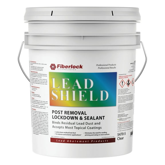 Fiberlock Lead Shield Post Removal Lockdown, Clear, 5 Gallon