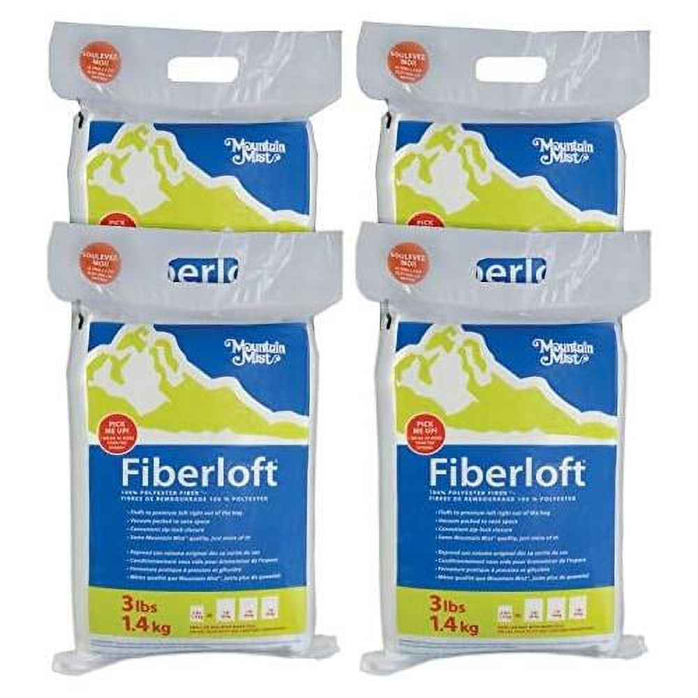 Fiberloft 100 Percent Polyester Stuffing Fiber Fill 3 Pounds 4Pack