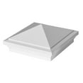 thumbnail image 1 of Fiberon 5x5 Pyramid Top Post Cap Downward Light - Tranquil White, 1 of 3