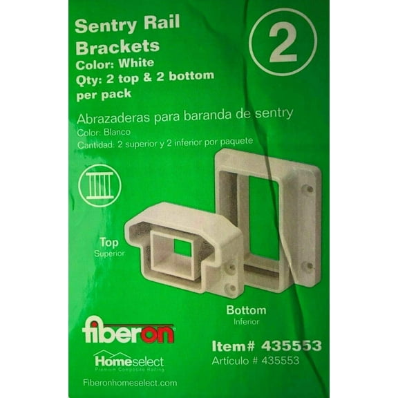Fiberon White Sentry Rail Brackets 435553 Special Order# 442921