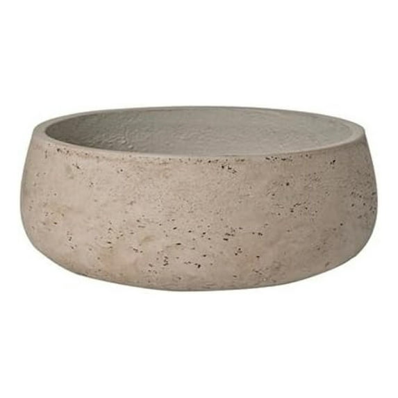 Fiberstone Grey Washed Planter Pot 5" H x 14" - by Drevy