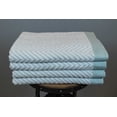 thumbnail image 1 of Fibertone 4-Piece Chevron Jacquard Adult Beach Towel Set , Seafoam (70x35), 1 of 7