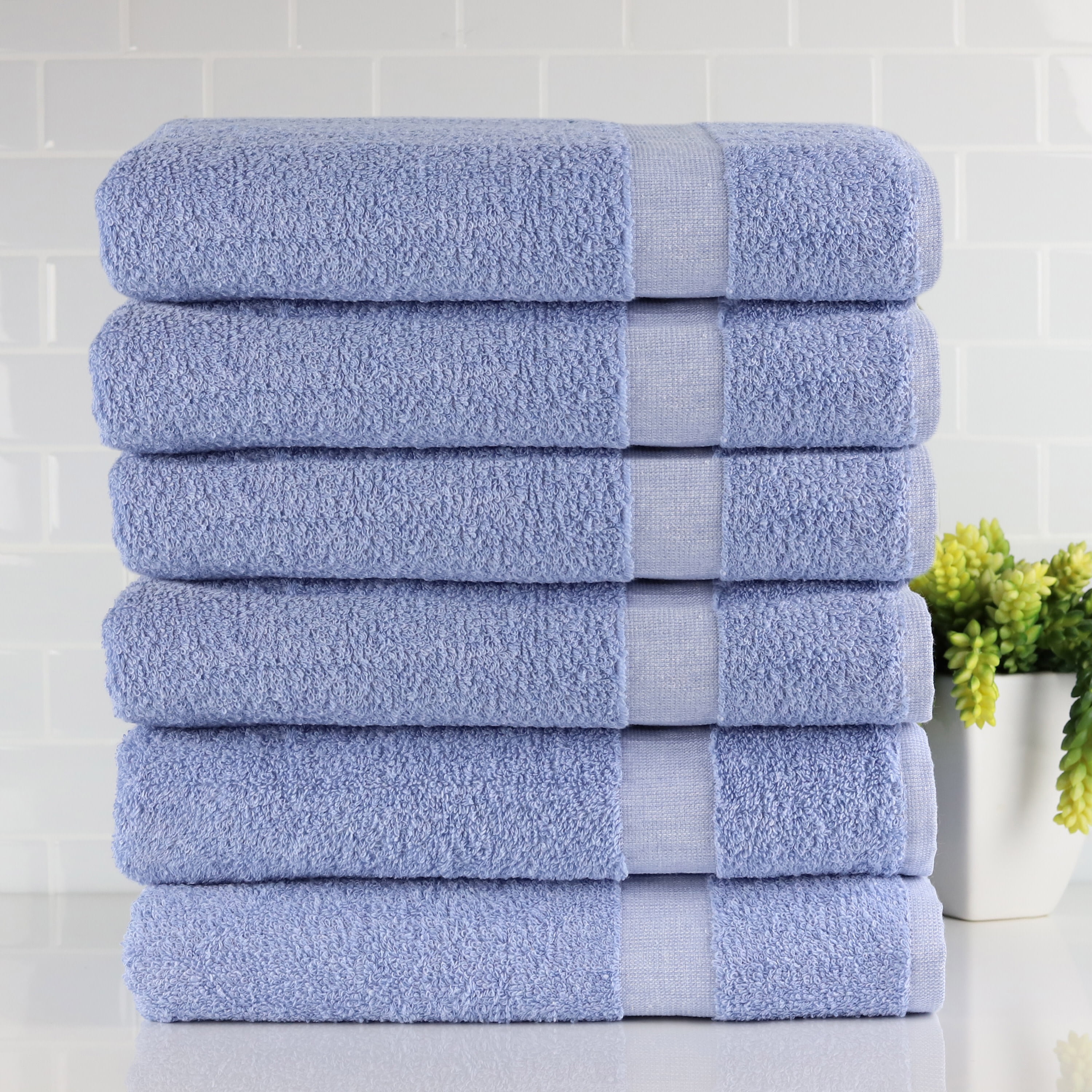 Infinity Blue 18 Piece Soft Cotton Bath Towel Set
