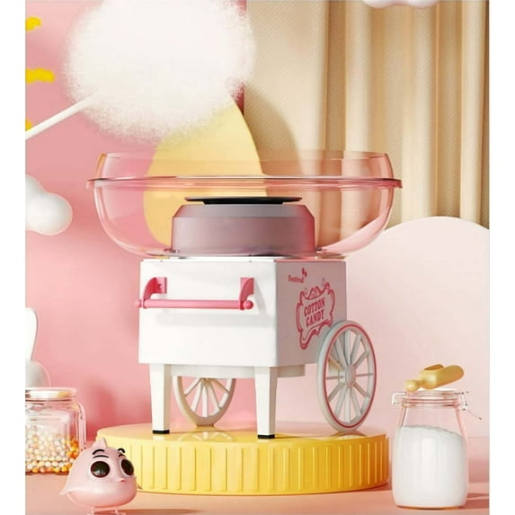 Fibevon Electric Cotton Candy Machine, Perfect for Home, Carnival, Kids Birthday,Pink
