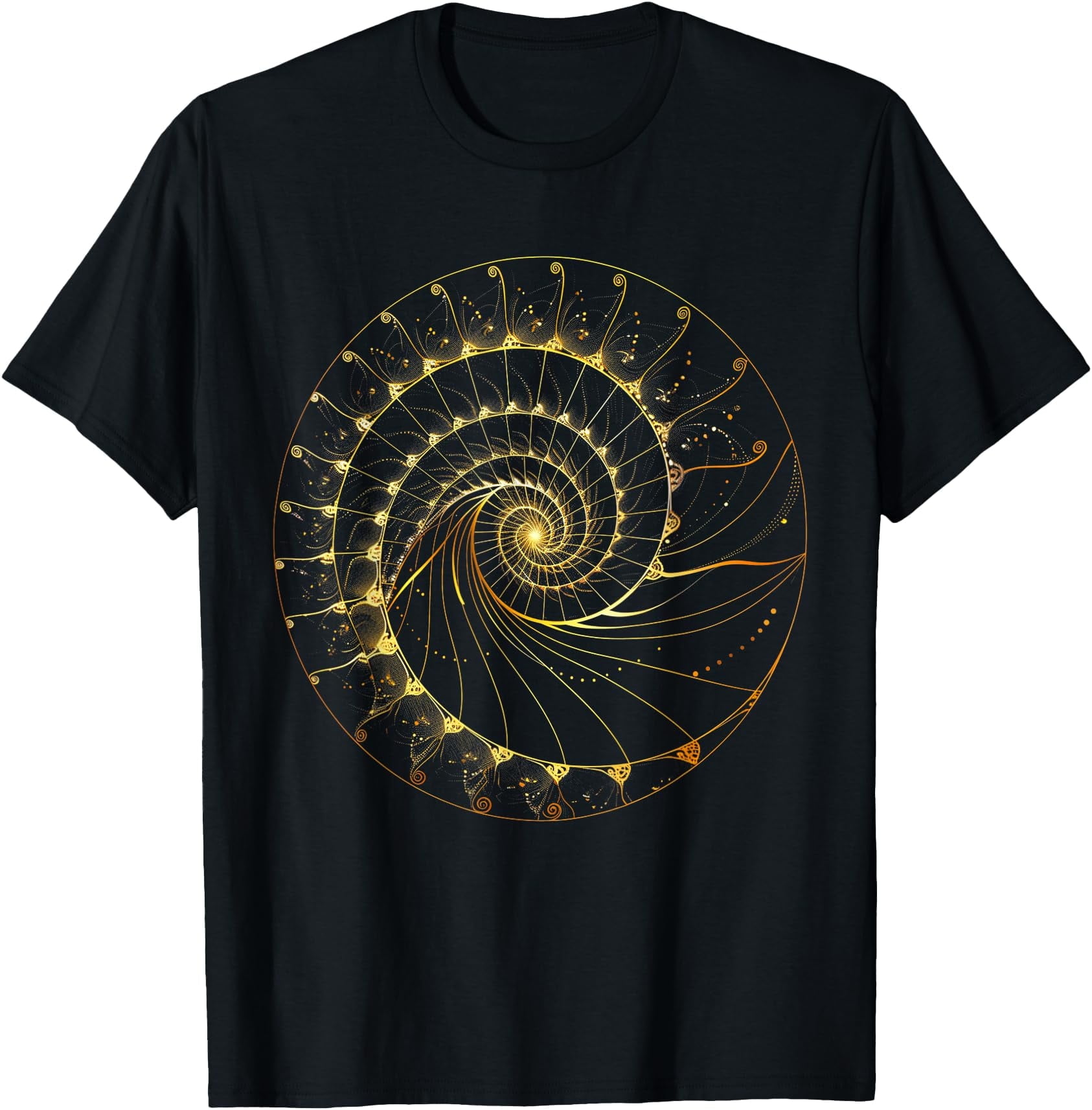 Spiral T-Shirt Unisex-Adulto In Cotone – Colore Nero, Stampe Originali Gotiche E Metal