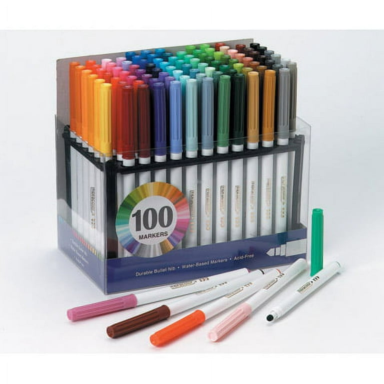 Fibra Color Markers 100Pk Made In Italy