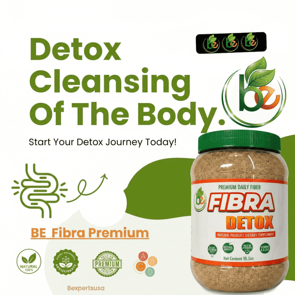 BE Fibra, Premium Daily Fiber Supplement, SiFibra Stlyle,Rich Antioxidants & Vitamins A, B12, C & DSupports Digestive Health & Detox 10.5oz