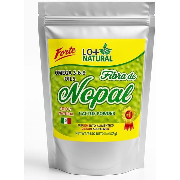Fibra de Nopal 8 oz 100% Nopal Cactus Powder Fiber-Rich Digestive Support Vegan, Gluten-Free & Non-GMO Prickly Pear Cactus Supplement for Skin, Metabolism & Heart Health