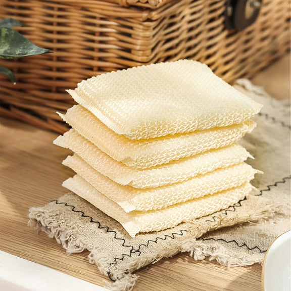 Fibre Dishwashing Cloth Sponge Brush,Highly Absorbent Reusable Kitchen Cleaning Towel for Wet and Dry Use,Lint-Free Dish and Surface Wiping Cloth for Kitchen Counters Appliances and Home-12x9x10cm