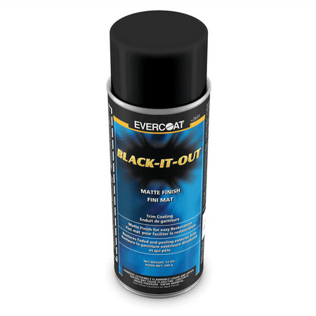 Fibre glass Evercoat 102631 Black-It-Out Coating, 1 qt Aerosol Can, Matte Black, Liquid