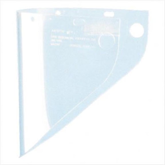 Face Shield Visor, Clear Visor, 9-3/4" Height, Uncoated Lens, Clear