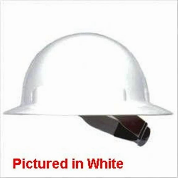 Fibre-Metal by Honeywell SuperEight Thermoplastic Full Brim Hard Hat with 8-Point Ratchet Suspension, Yellow, Model: E1RW02A000