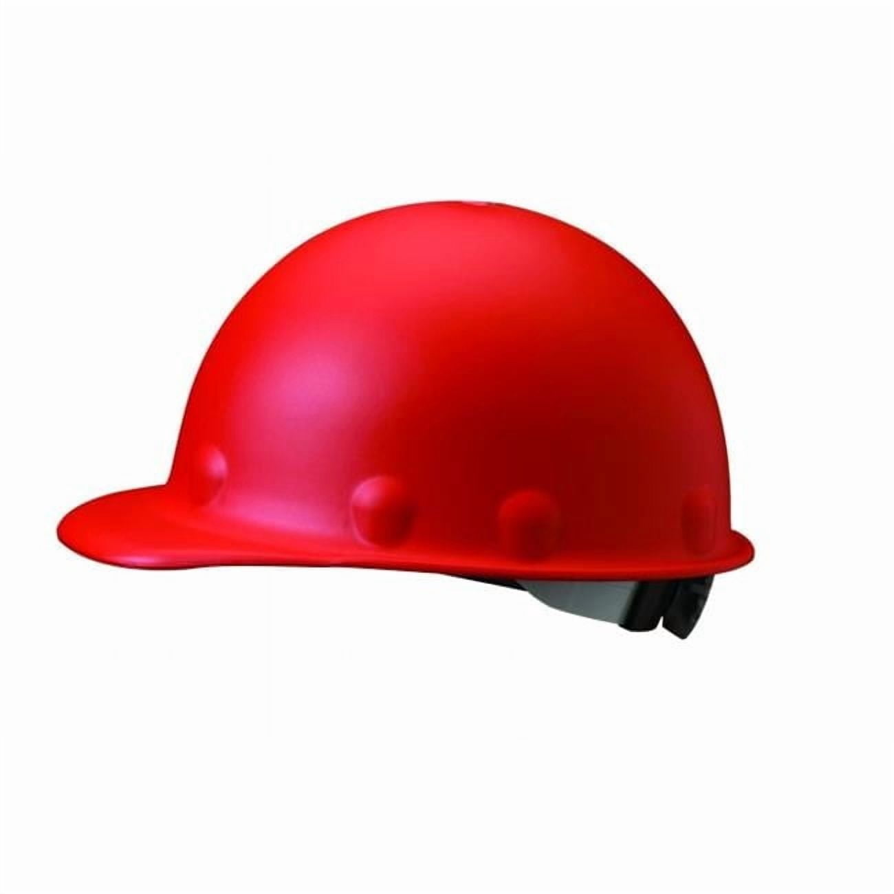 Fibre-Metal by Honeywell P2ARW15A000 Super Eight Ratchet Fiber Glass Cap Style Hard Hat, Red, Medium