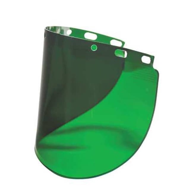 Fibre-Metal Model 4178 8" X 16 1/2" X .060" Green Shade 3 Propionate Molded Wide Vision Faceshield Window