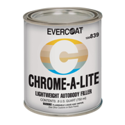 Fibre glass Evercoat CHROME-A-LITE 100839 Professional Lightweight Body Filler, 750 mL Can, Yellow, Liquid