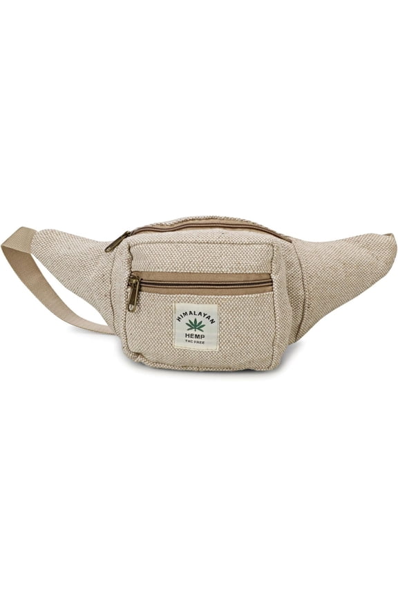 Hemp Fanny Pack, Adjustable Waist and Multiple Pockets, Waist Bag for All Purpose, Waist Belt