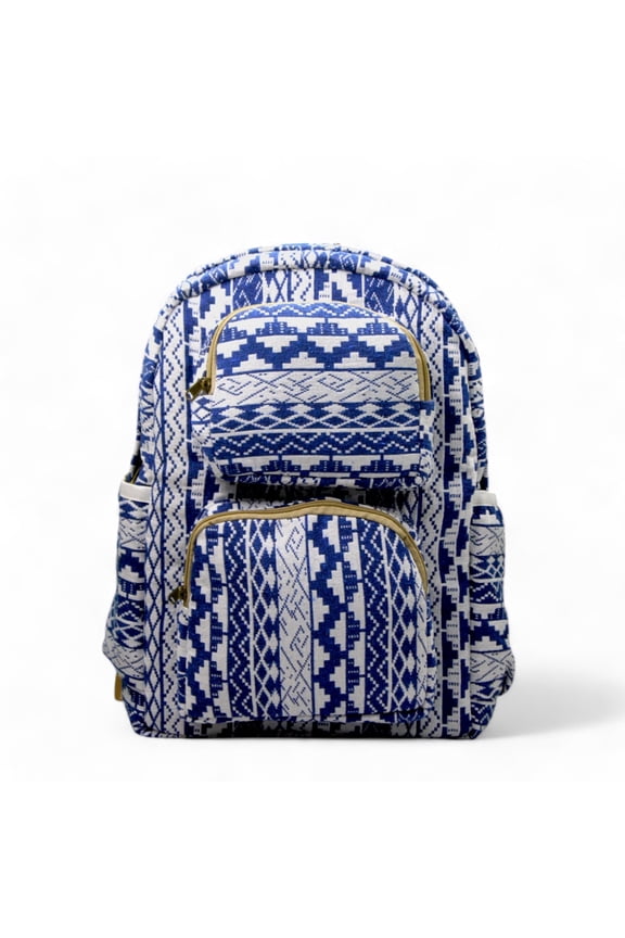 Organic Hemp Backpack Bag - Eco Friendly Cat Meditation Design Durable Rustic Casual Daypack Bag by Fibre Gold