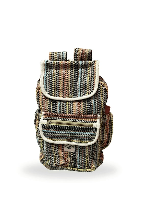 Pure Himalayan Large Hemp Backpack, Travel Bag with 1 Piece