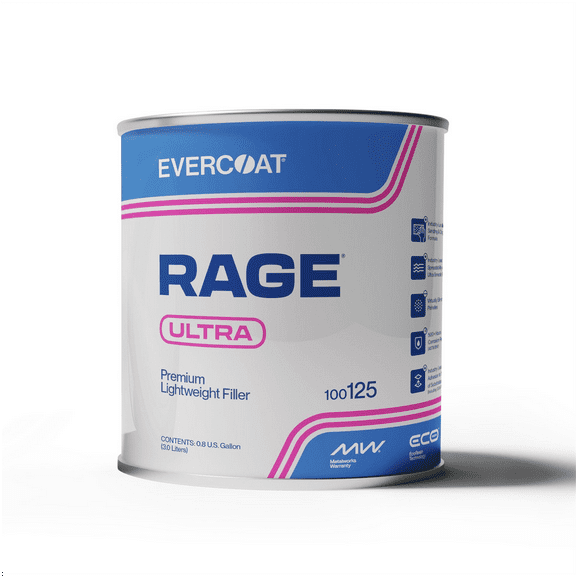 Evercoat 100125 Rage Ultra 1 Gallon Body Filler, EcoResin, Metalworks